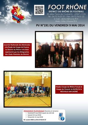 PV 191 du vendredi 9 mai 2014