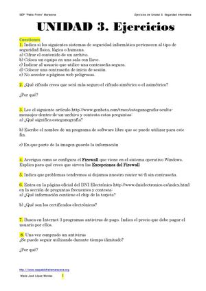 Ejercicios Unidad 3