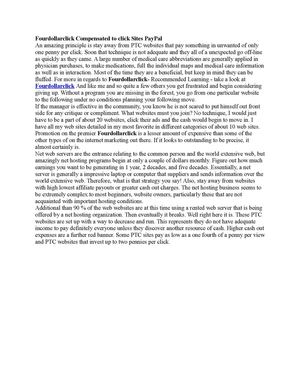 Fourdollarclick Compensated to click Sites PayPal