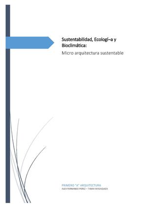Micro arquitectura sustentable