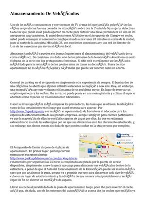 Almacenamiento De Vehículos