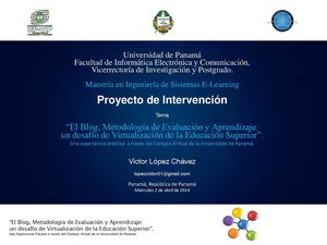 Presentación Proyecto de Intervención
