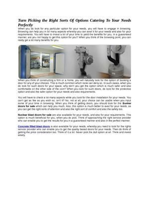 Concrete Filled Blast Doors