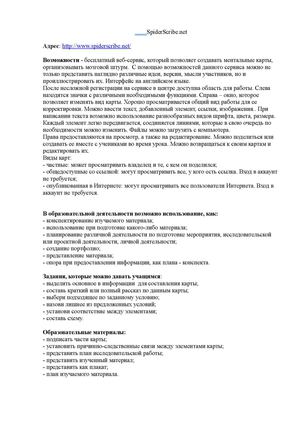 Инструкция по работе с SpiderScribe.net 