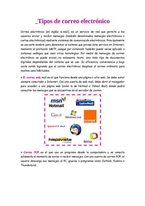 Tipos de correo electrónico