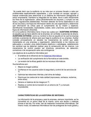 Auditoria de Sistemas