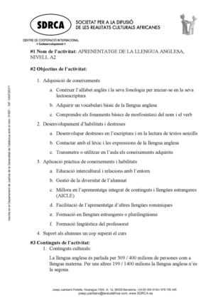 Fitxa GenCat Anglès