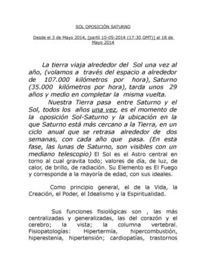 SOL OPOSICIÓN SATURNO