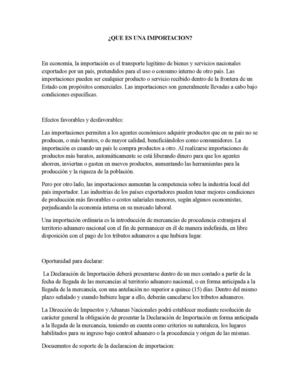 QUE ES UNA IMPORTACION