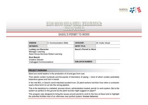 Sasol's Permit to Work Case Study