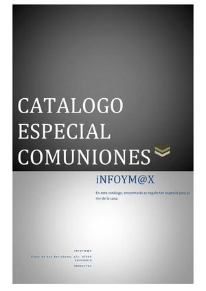 catalogo de comuniones iNFOYM@X