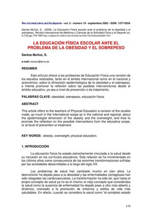 Educación Física y la Obesidad