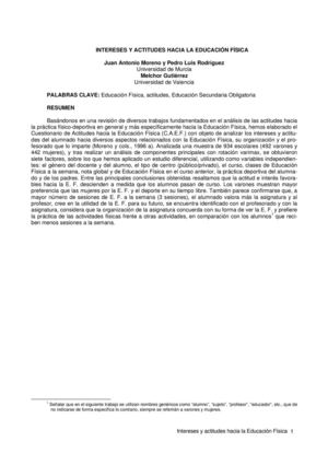 Intereses para la Ed. Física