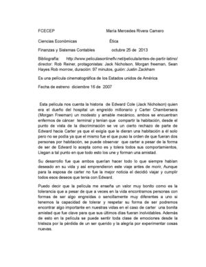 antes de partir reseña