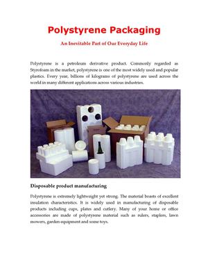 Polystyrene Packaging 2014