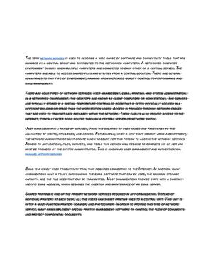 What are the Different Types of Network Services?