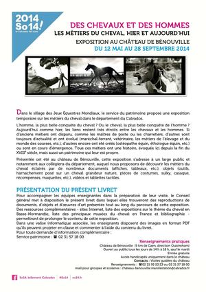 Exposition "Des chevaux et des hommes" Dossier pédagogique - Patrimoine