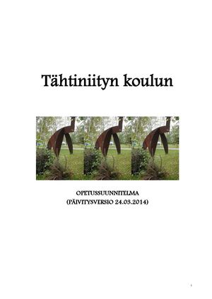Tähtiniityn koulun opetussuunnitelma versio 5/2014