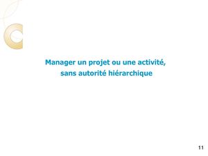 manager un projet ou une activité sans autorité hiérarchique