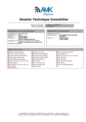 Dignostics obligatoires