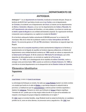 DEPARTAMENTO DE ANTIOQUIA 
