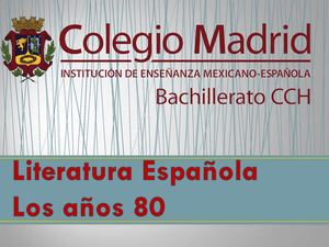 Autores  Españoles de los 80 