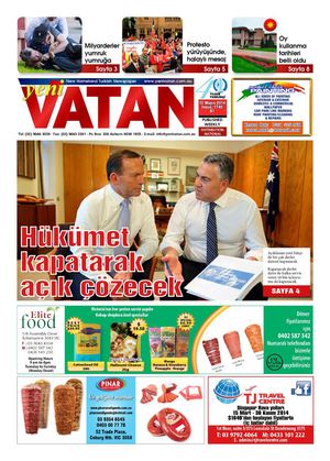 Yeni Vatan Turkish Newspaper Issue No: 1749