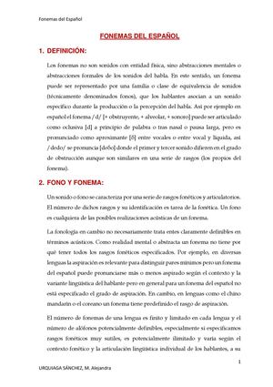 Fonemas del Español