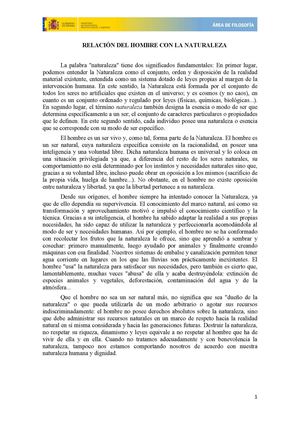 RELACIÓN DEL HOMBRE CON LA NATURALEZA