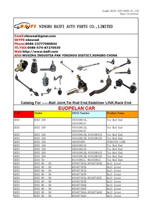 Suspension System:Ball Joint-Tie Rod End-Stabilizer Link-Rack End