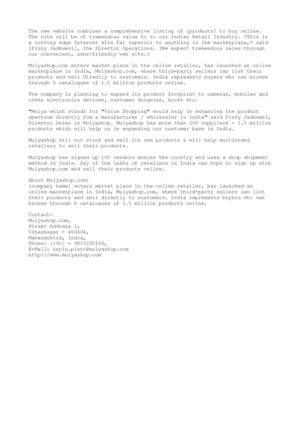 Mulyashop.com has launched a new website,