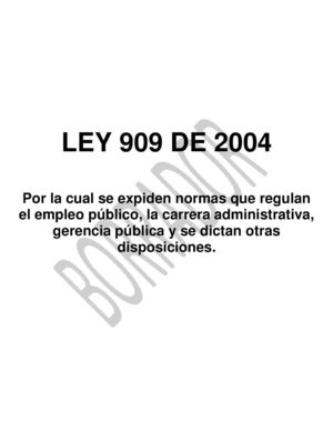 Ley 909 de 2004
