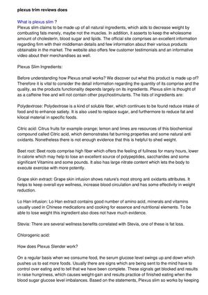 Plexus Slim Reviews - Does Plexus Trim Work?