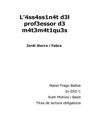 L'assassinat del professor de matemàtiques