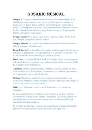 GLOSARIO MUSICAL