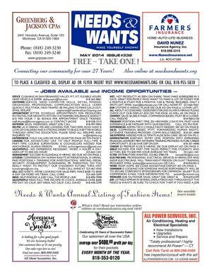 NEEDS & WANTS #332 - May 2014