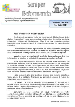 Semper Reformanda mai-juin 2014