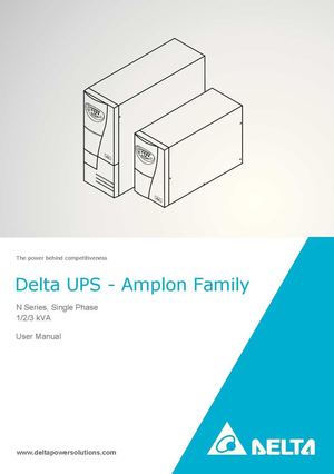 Delta UPS - Amplon Family  N Series, Single Phase 1/2/3 kVA