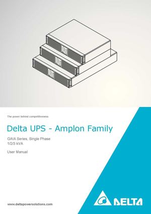 Delta UPS - Amplon Family  GAIA Series, Single Phase 1/2/3 kVA