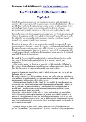 La metamorfosis de Kafka