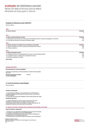 Plano de melhoria 2013-2014