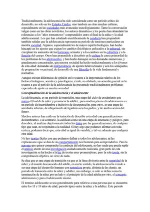 la adolecencia
