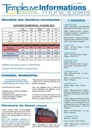 Informations municipales de Templeuve - N°4-2014 