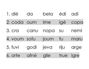 Les pseudo-mots à décoder