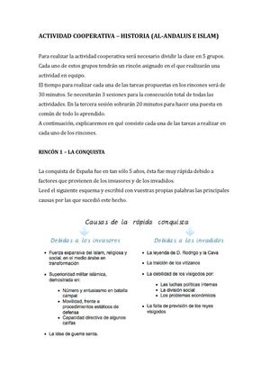 Actividad cooperativa (rincones).