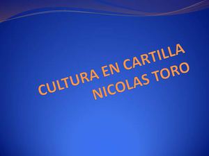 CULTURA EN CARTILLA