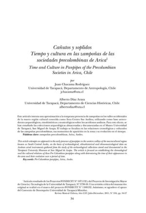 Tiempo y cultura en las zampoñas de las  sociedades precolombinas de Arica