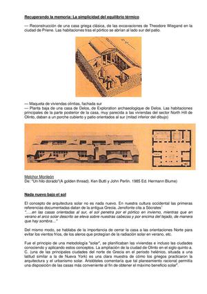 Recuperando la memoria ambiental. La casa griega tradicional 