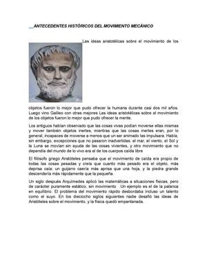 Antecedentes Históricos del Movimiento