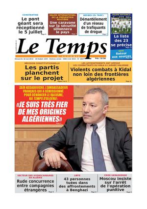 Le Temps d'Algérie Edition du Dimanche 18 Mai 2014